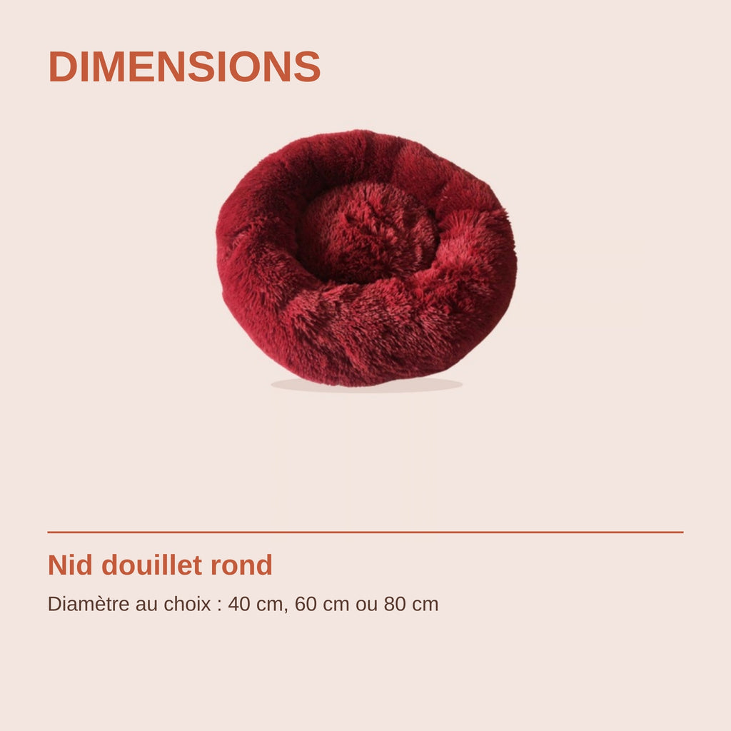 Dimensions du nid douillet rond