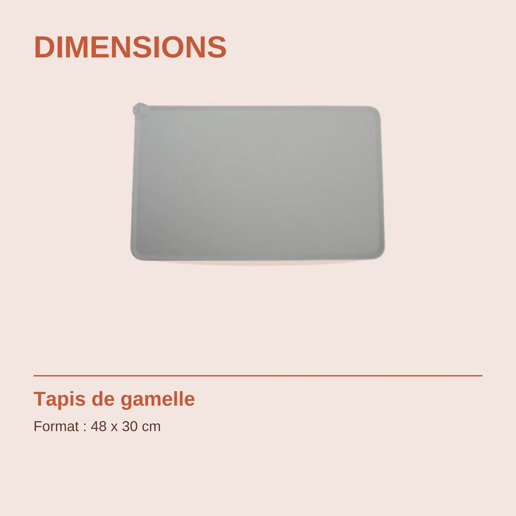 Dimensions du tapis de gamelle