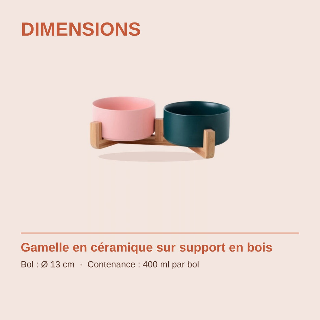 Dimensions de la gamelle en céramique