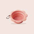 Gamelle pliable en silicone forme fleur – Rose