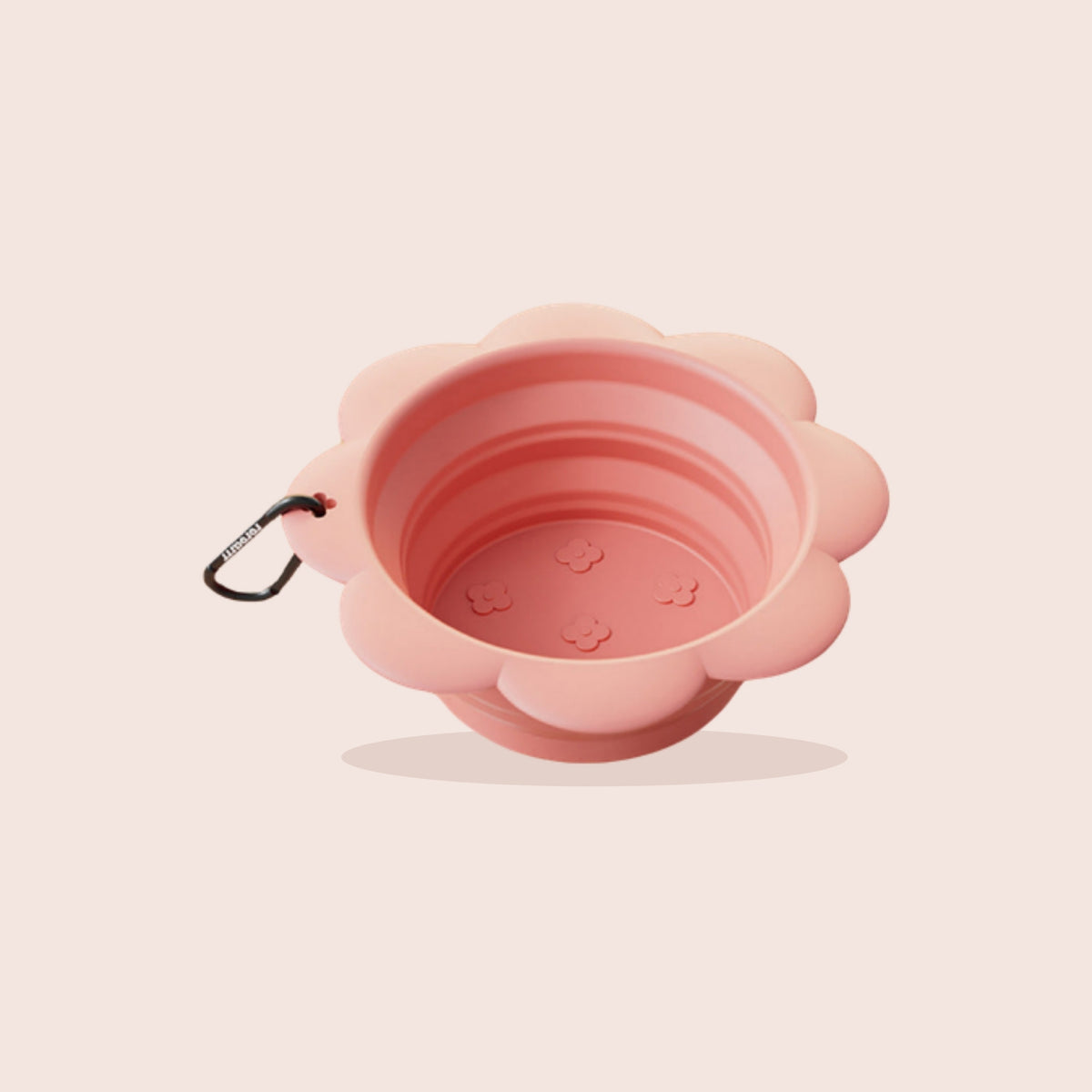 Gamelle pliable en silicone forme fleur – Rose