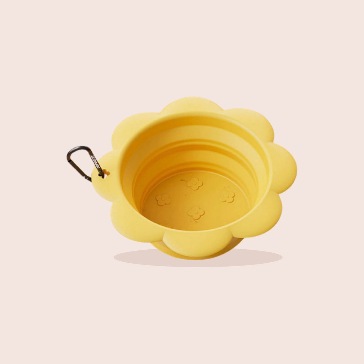 Gamelle pliable en silicone forme fleur – Jaune