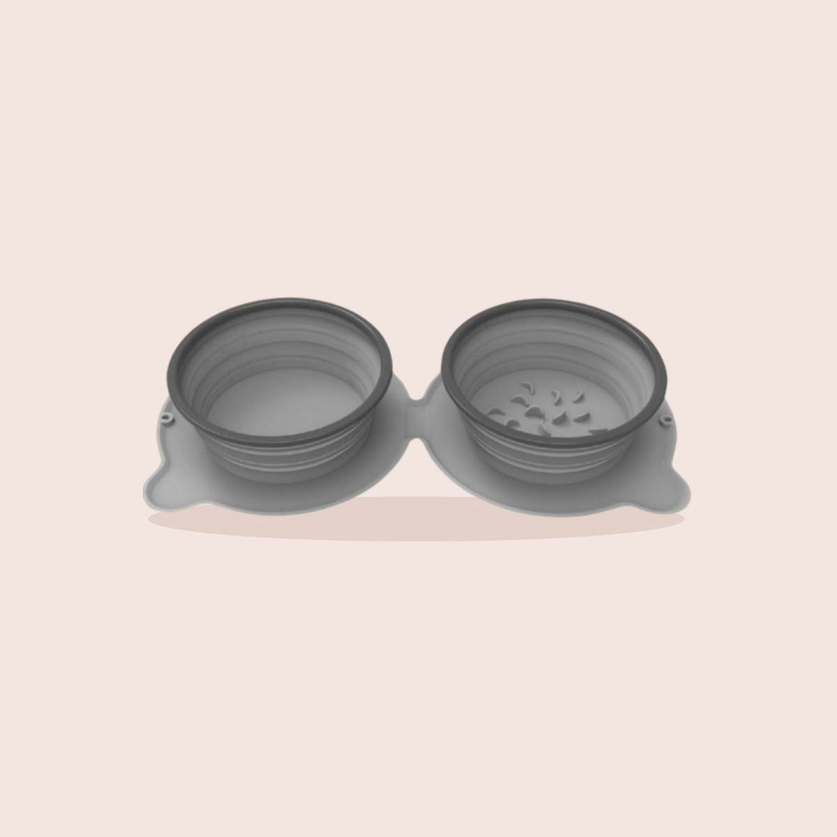 Gamelle double pliable en silicone pour chien et chat