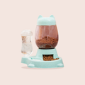 Distributeur de croquettes et d'eau 2 en 1 pour chien et chat